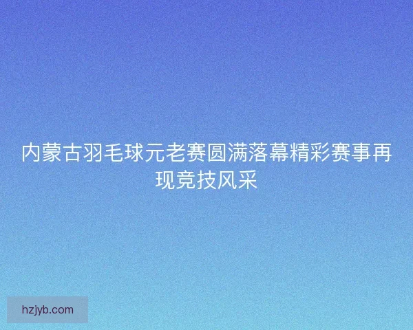 内蒙古羽毛球元老赛圆满落幕精彩赛事再现竞技风采