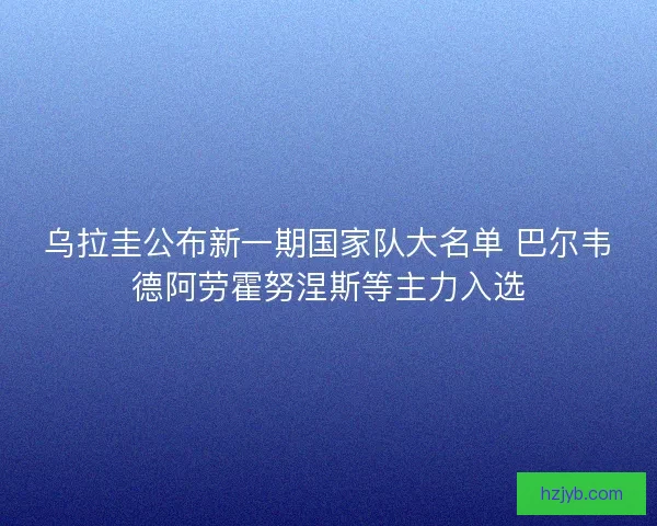 乌拉圭公布新一期国家队大名单 巴尔韦德阿劳霍努涅斯等主力入选 乌拉圭公布新一期国家队大名单 巴尔韦德阿劳霍努涅斯等主力入选